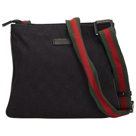 gucci small black crossbody|gucci black canvas crossbody bag.